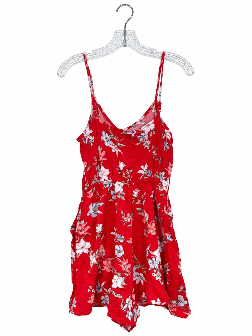 H&M Divided Red Floral Romper Size 2
